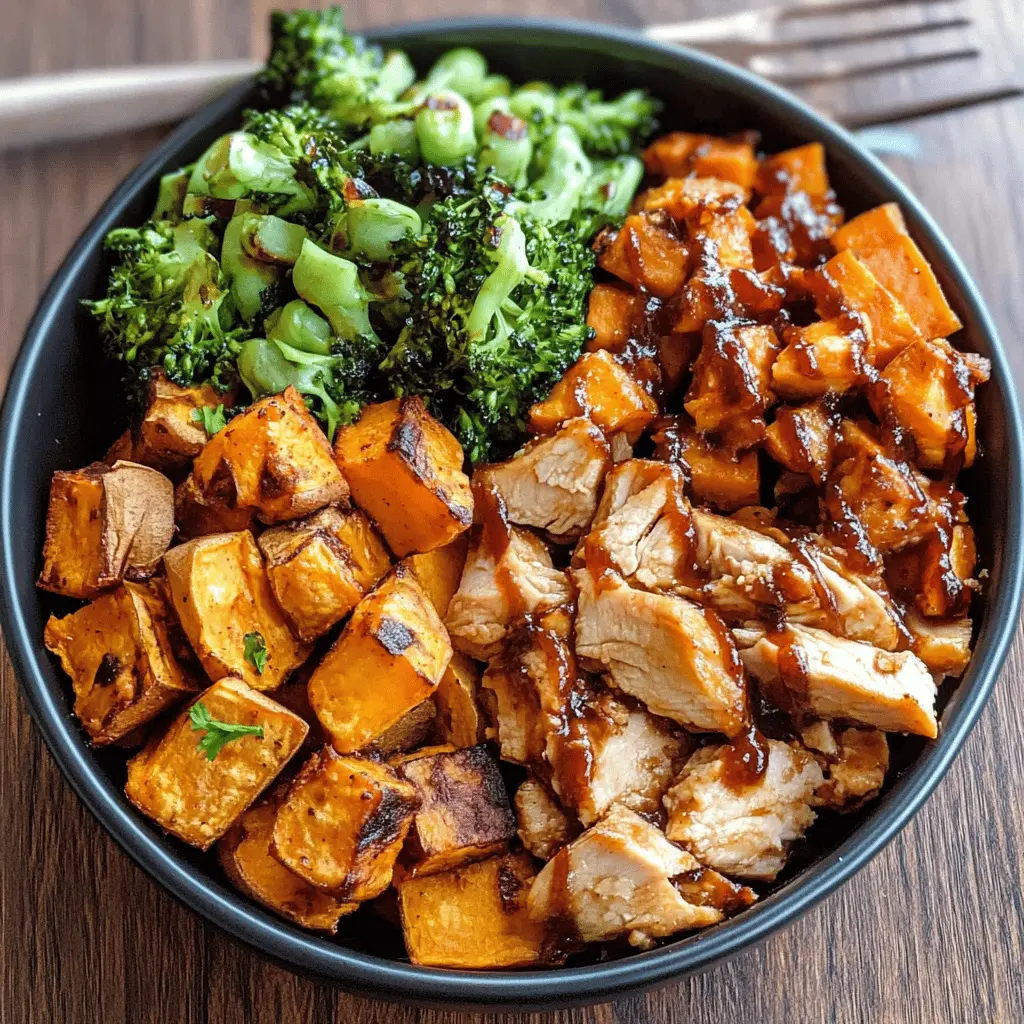 Transform your dinner routine with these BBQ Chicken and Roasted Sweet Potato Bowls! Packed with tender grilled chicken, caramelized sweet potatoes, and a burst of flavor, this wholesome dish is perfect for any night of the week. Save this recipe for your next family meal or outdoor gathering where everyone will enjoy a satisfying and healthy bite!