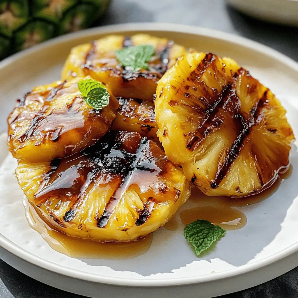 Get ready to enjoy the sweet and smoky flavors of easy grilled pineapple! This simple recipe features juicy pineapple slices caramelized with brown sugar, making it a perfect dessert or tropical side dish for any barbecue. Ideal for summer gatherings or family dinners, save this recipe for a delightful treat that everyone will love!