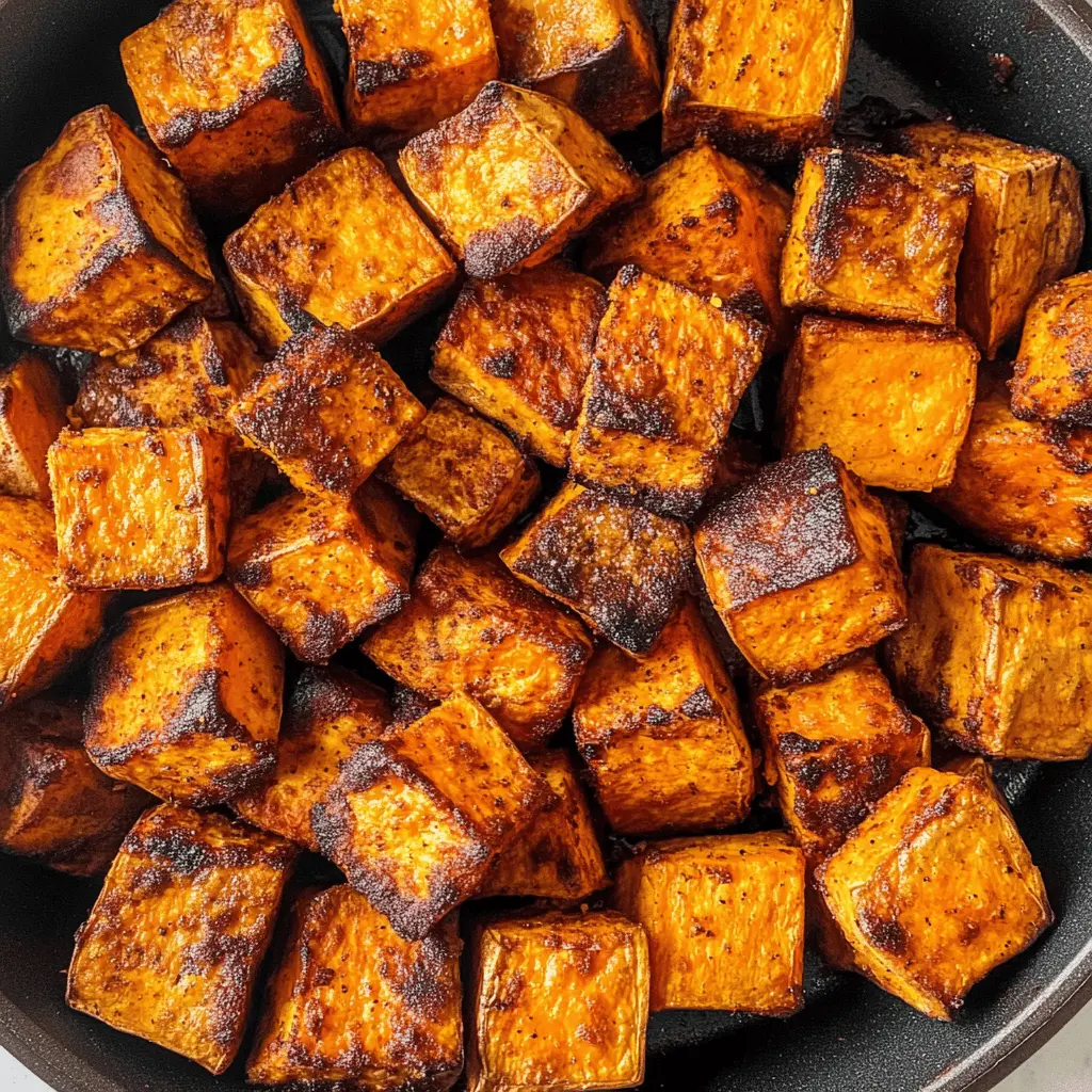 Sweet and satisfying, these easy roasted sweet potato cubes are perfect for any meal! Packed with nutrients, they bring a delightful flavor to your plate. Just toss them with a hint of olive oil and your favorite spices, and roast until golden brown. Save this recipe for weeknight dinners, meal prep, or holiday gatherings—everyone will love them!