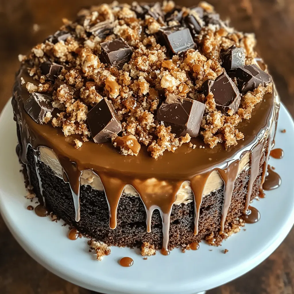 You won't want to miss this delicious Chocolate Caramel Toffee Crunch Cake! This layered dessert combines rich chocolate cake with gooey caramel and a delightful toffee crunch on top. Perfect for birthdays, gatherings, or just a sweet treat at home. Save this recipe for a special occasion – your family and friends will be asking for seconds!
