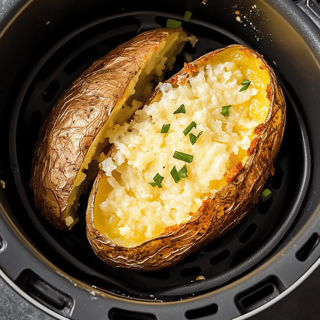 Enjoy the perfect crispy air fryer baked potato with a fluffy interior! This simple recipe is packed with flavor and ready in no time. Plus, it’s a healthier twist on a classic favorite. Whether for a cozy dinner or game day snacks, save this pin for an easy side dish everyone will love!