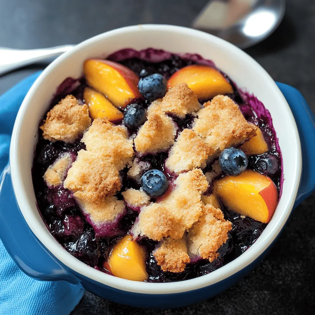 Get ready for a delightful treat with this Crockpot Blueberry Peach Cobbler! Bursting with the sweet flavors of fresh blueberries and juicy peaches, this easy dessert is perfect for any occasion. Let your slow cooker do all the work while your home fills with the warm aroma of this comforting dish. Save this recipe for an effortless dessert that everyone will love!