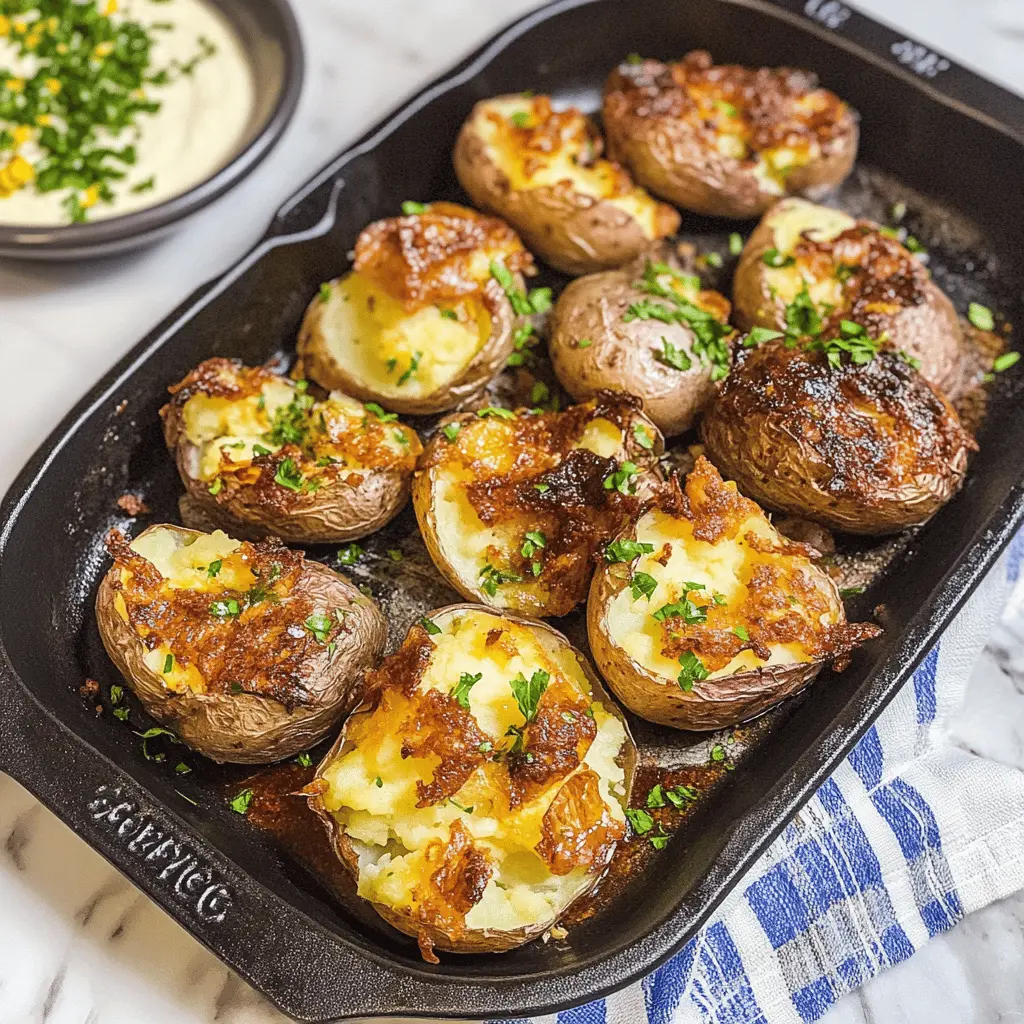 These Easy Blackstone Smashed Potatoes are perfect for a delicious side dish! Crispy on the outside and fluffy on the inside, you'll love the mouthwatering taste each bite brings. Made with simple ingredients and cooked on a Blackstone griddle, this recipe is a must-save for family dinners, barbecues, or any occasion. Whip them up and impress your guests!