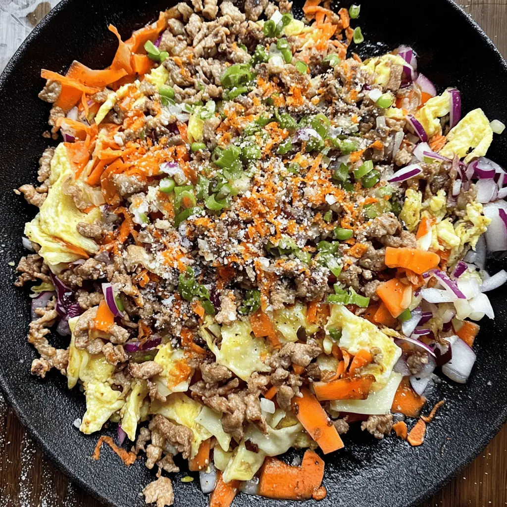 Looking for a quick and flavorful weeknight meal? Try this Eggroll in a Bowl made right on your Blackstone griddle! Packed with fresh vegetables and ground meat, this recipe is a tasty twist on traditional eggrolls without the hassle. Perfect for meal prep or a speedy dinner. Save this pin for your next cooking adventure!