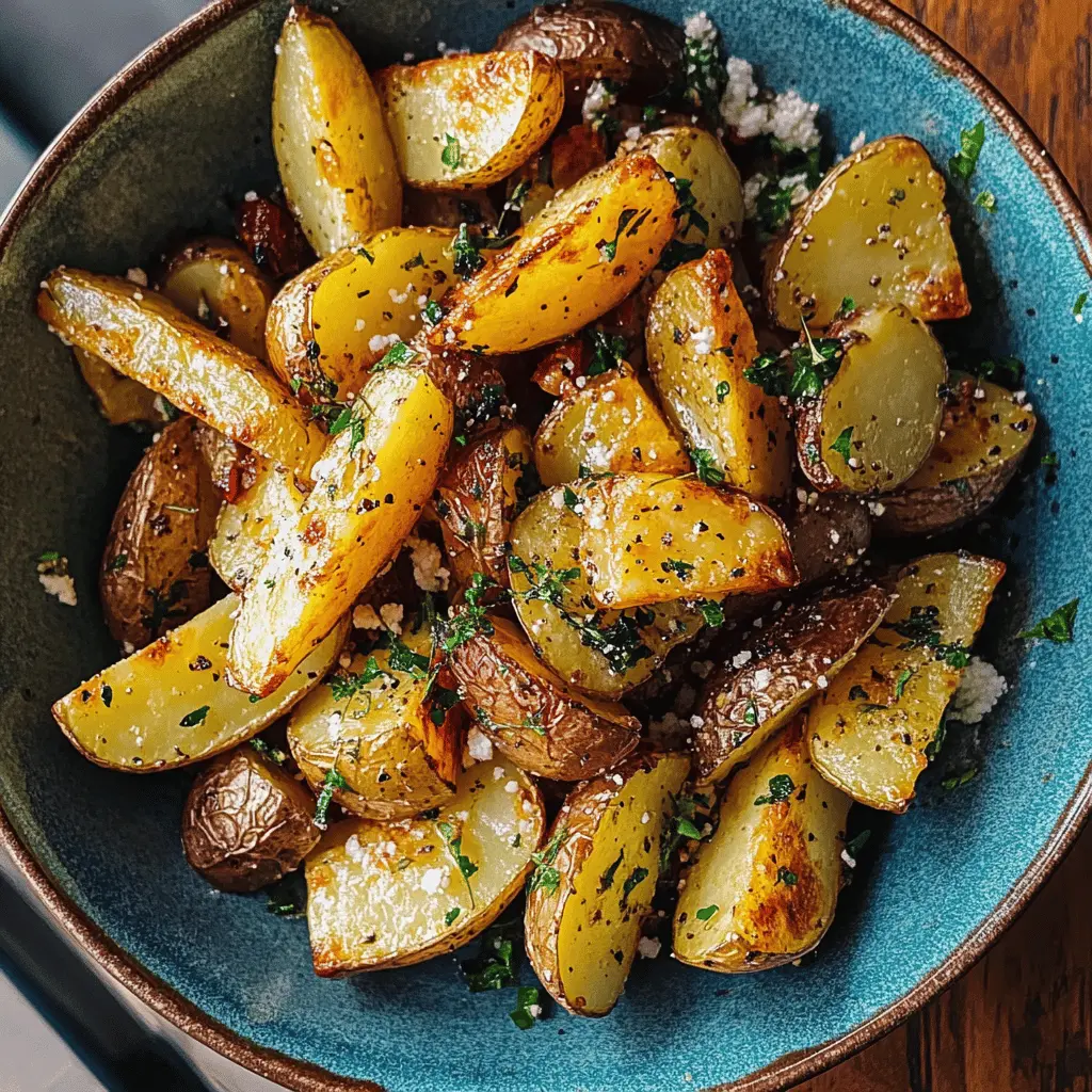 Looking for a tasty side dish? These Greek Roasted Potatoes are the perfect addition to any meal! Tossed in olive oil, garlic, and fresh herbs, they offer a satisfying flavor that's simply irresistible. Save this recipe for your next family dinner or holiday gathering to impress your guests!