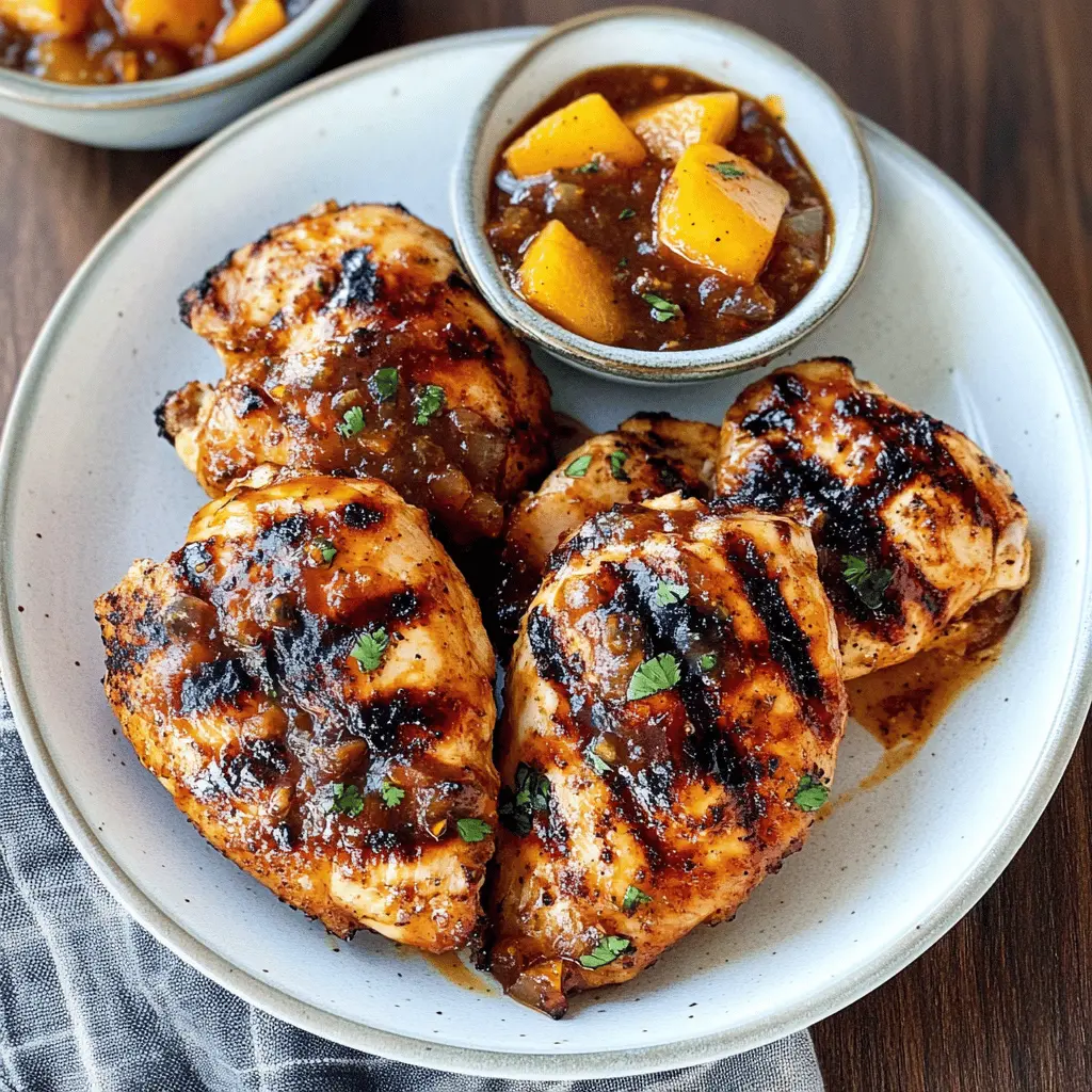 Get ready for a flavor-packed meal with this Grilled Chicken with Peach Chipotle Sauce! This recipe features tender chicken infused with a sweet and spicy peach chipotle glaze that’s perfect for summer barbecues or weeknight dinners. Save this recipe to impress your family at your next cookout! You'll love the balance of flavors and the easy prep. Enjoy the juicy chicken with a side of grilled veggies or a fresh salad!