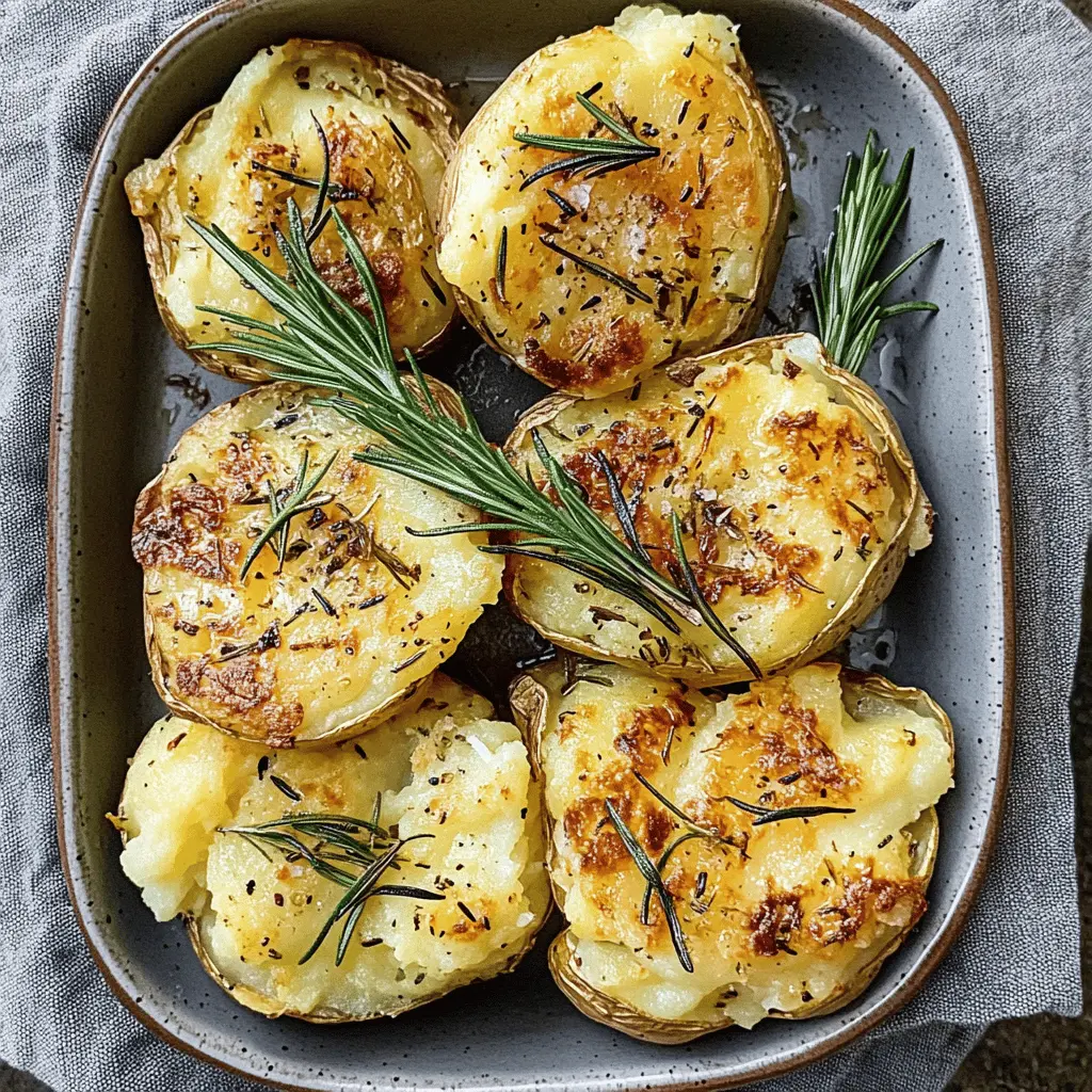 Get ready to enjoy these Grilled Garlic Rosemary Smashed Potatoes! With crispy edges and tender interiors, this dish combines the rich flavors of garlic and fresh rosemary for a delightful side. Perfect for summer barbecues or cozy dinners. Save this recipe to bring some deliciousness to your next meal!