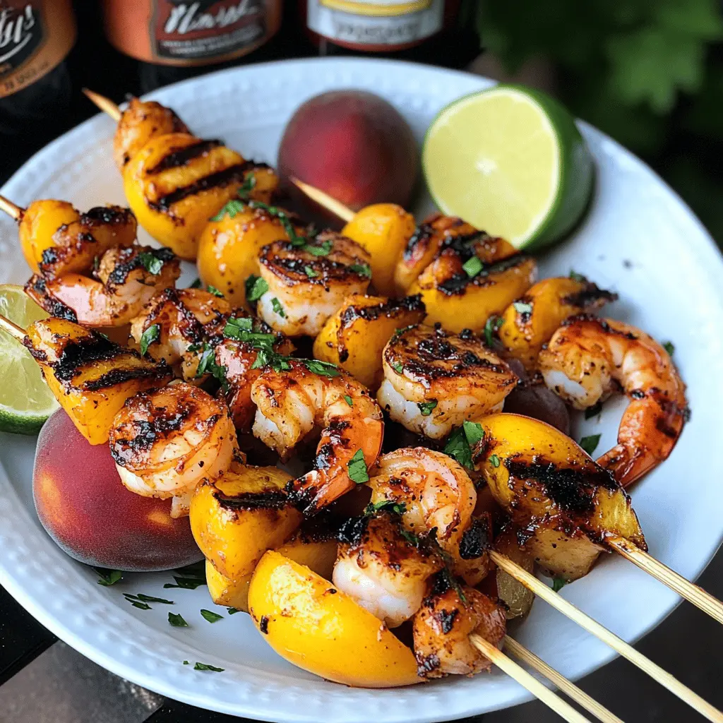 Brighten up your summer gatherings with these Grilled Shrimp and Peach Kabobs! Juicy shrimp paired with sweet, caramelized peaches create a delightful balance of flavors. Perfect for barbecues or a quick weeknight dinner, these kabobs are both easy to make and sure to impress. Save this recipe for your next cookout and enjoy a taste of summer!
