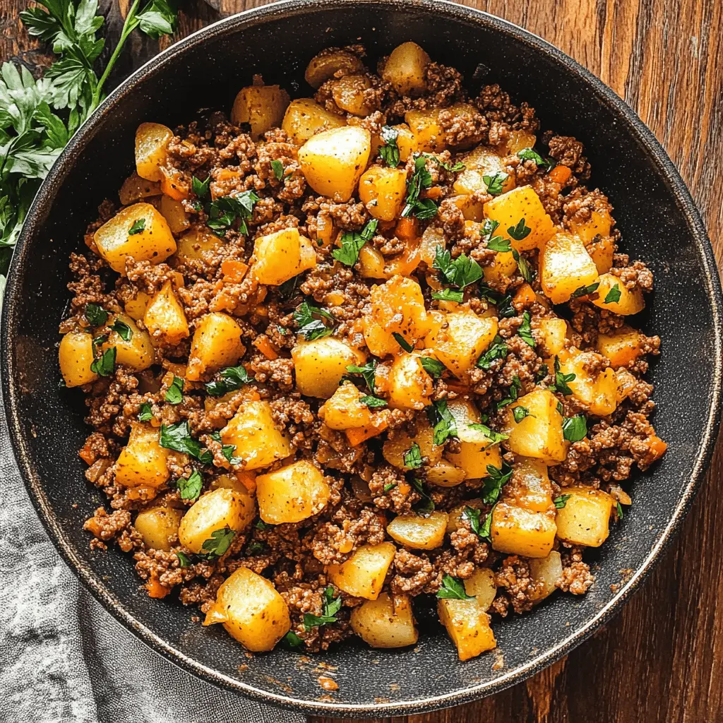 Comfort food at its finest! This Ground Beef and Potatoes recipe is a hearty blend of savory beef, tender potatoes, and delightful seasonings. Perfect for weeknight dinners or gatherings, it's easy to make and will keep everyone satisfied. Save this pin for a delicious meal that's sure to become a family favorite!