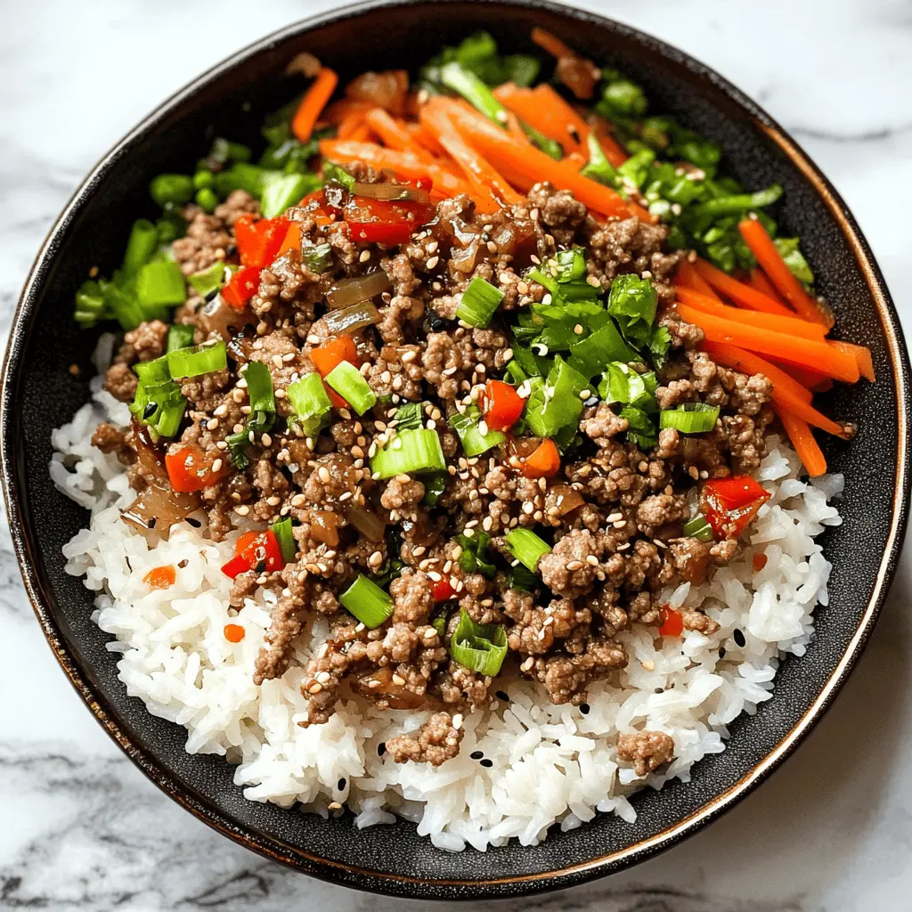 Enjoy a tasty twist with these Ground Beef Teriyaki Rice Bowls! Featuring tender beef, vibrant veggies, and a delicious homemade teriyaki sauce, this dish is a quick weeknight dinner that satisfies your cravings. Perfect for meal prep or a cozy family meal, be sure to save this recipe for your next cooking adventure!