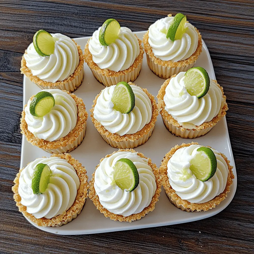 Creamy, tangy, and oh-so-refreshing, these No-Bake Mini Key Lime Pies are the perfect treat for warm days! With a simple crumb crust and a zesty filling, they’re an easy way to impress at gatherings or enjoy a sweet bite at home. Perfect for summer parties or a quick dessert fix. Save this recipe now for a delightful and effortless dessert!