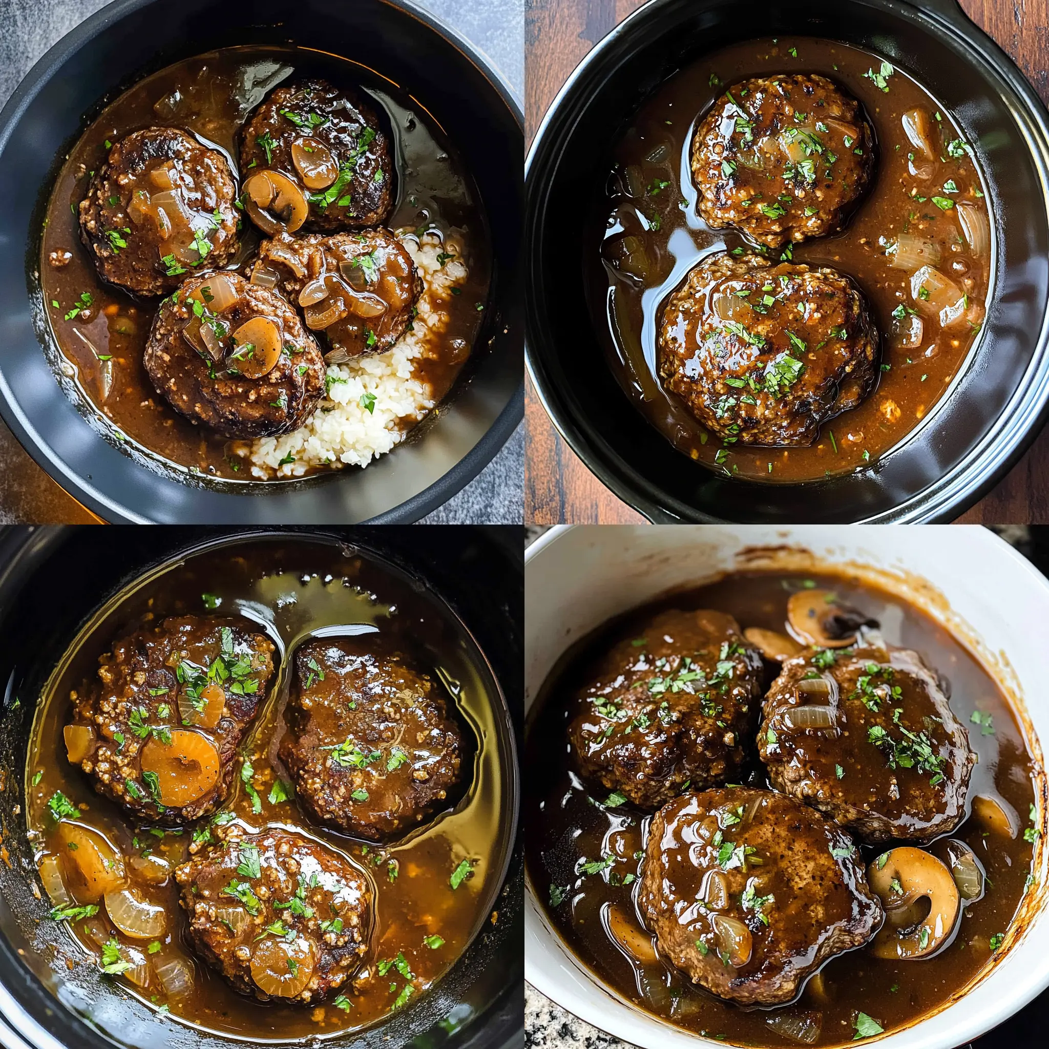 Savor the comfort of homemade Slow Cooker Salisbury Steaks! This dish features tender beef patties smothered in a rich mushroom gravy for a delightful meal. Perfect for busy weeknights, it combines mouthwatering flavors with effortless preparation. Save this recipe for your next family dinner or cozy evening in! 🍽️✨