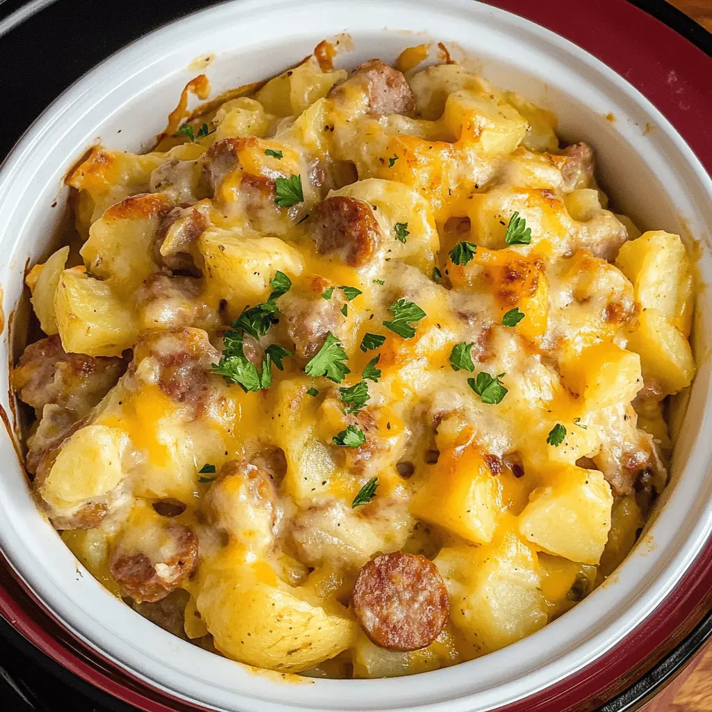 Warm up your dinner table with this easy Slow Cooker Sausage and Potato Casserole! Featuring flavorful sausage, tender potatoes, and a rich cream sauce, this comforting meal is a perfect choice for busy weeknights. Just set it and forget it! Save this recipe for a hearty family feast any time you crave a cozy dish.