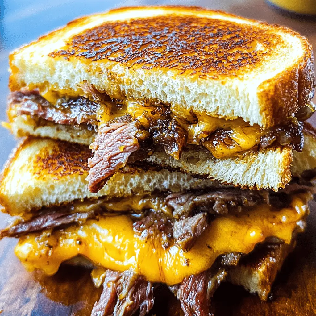 Get ready to upgrade your sandwich game with this Smoked Brisket Grilled Cheese! Packed with tender, smoky brisket and melty cheese, each bite is a flavor explosion. Perfect for casual dinners or game day gatherings, this recipe is easy and irresistibly delicious. Save it now for a tasty treat that'll impress your family and friends!