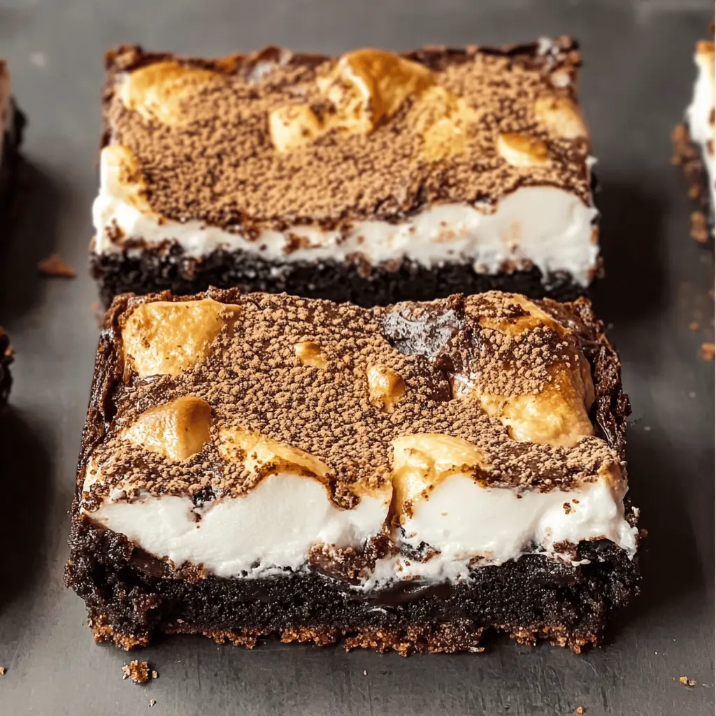 These S'mores Brownies with Vanilla Bean Marshmallow are the ultimate dessert mashup! Indulge in rich, fudgy brownies topped with creamy vanilla bean marshmallow and crunchy graham cracker crumbs. Perfect for parties or cozy nights at home, this treat will delight everyone. Don’t forget to save this recipe for your next gathering!
