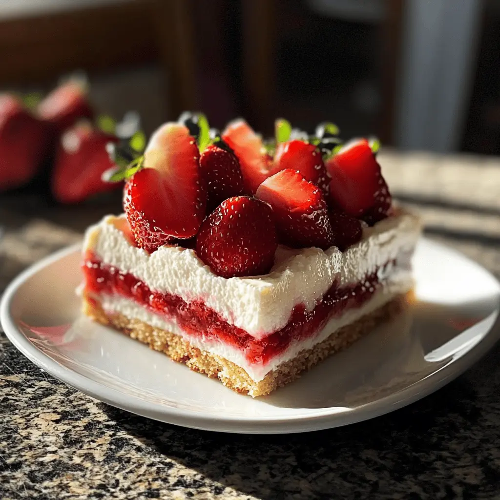 Easy Fresh Strawberry Yum Yum Dessert Recipe