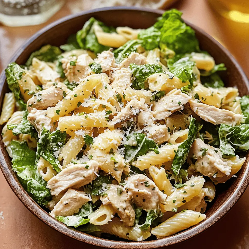 Easy Chicken Caesar Pasta Salad Recipe