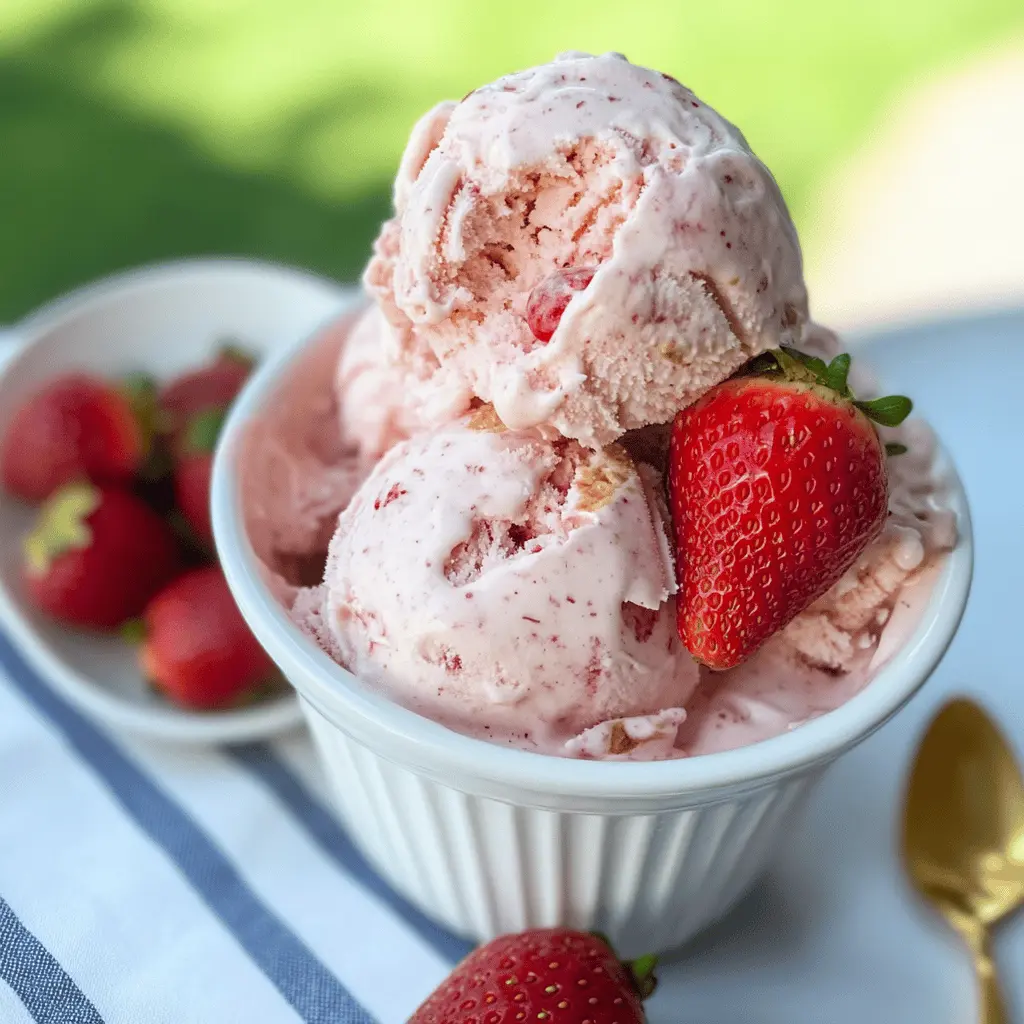 Easy 3-Ingredient No-Churn Strawberry Ice Cream