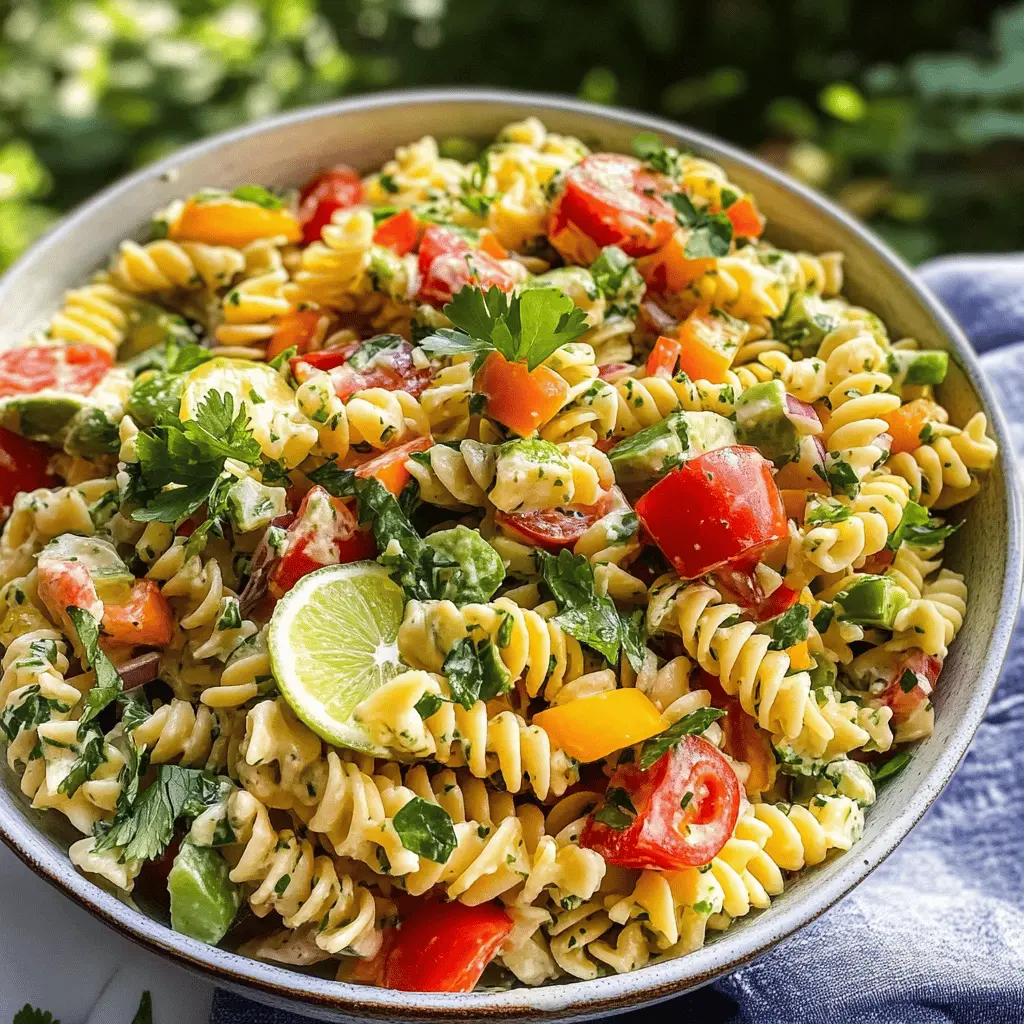 Easy Cilantro Lime Pasta Salad Recipe