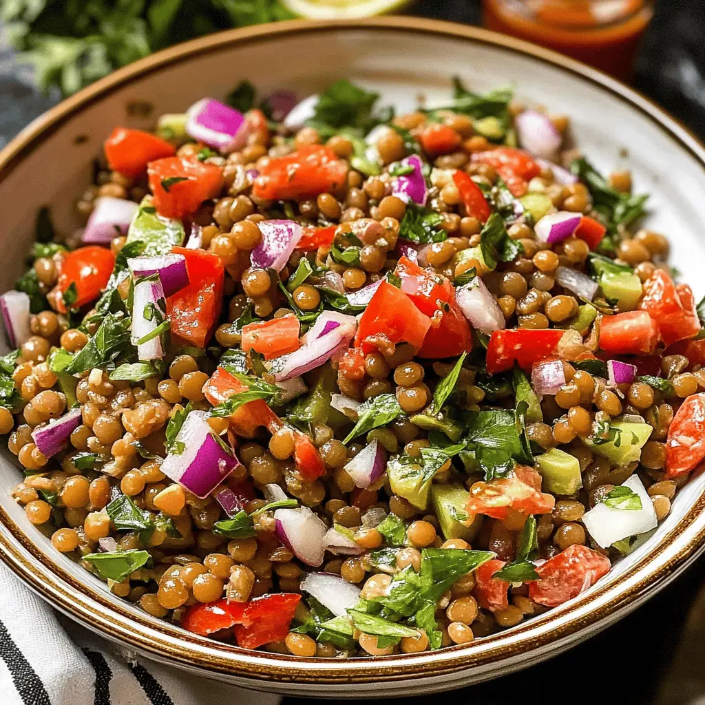 Easy Mediterranean Lentil Salad Recipe