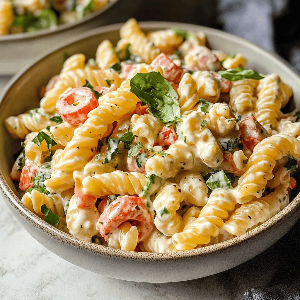 Easy Creamy Pasta Salad Recipe