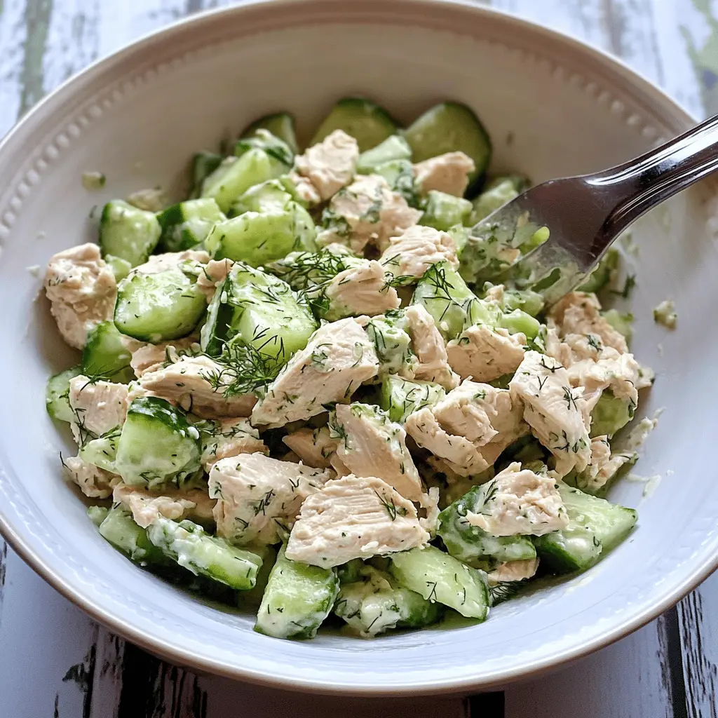 Easy Cucumber Dill Greek Yogurt Chicken Salad