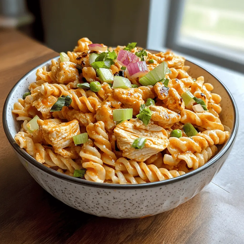 Easy Buffalo Chicken Pasta Salad Recipe