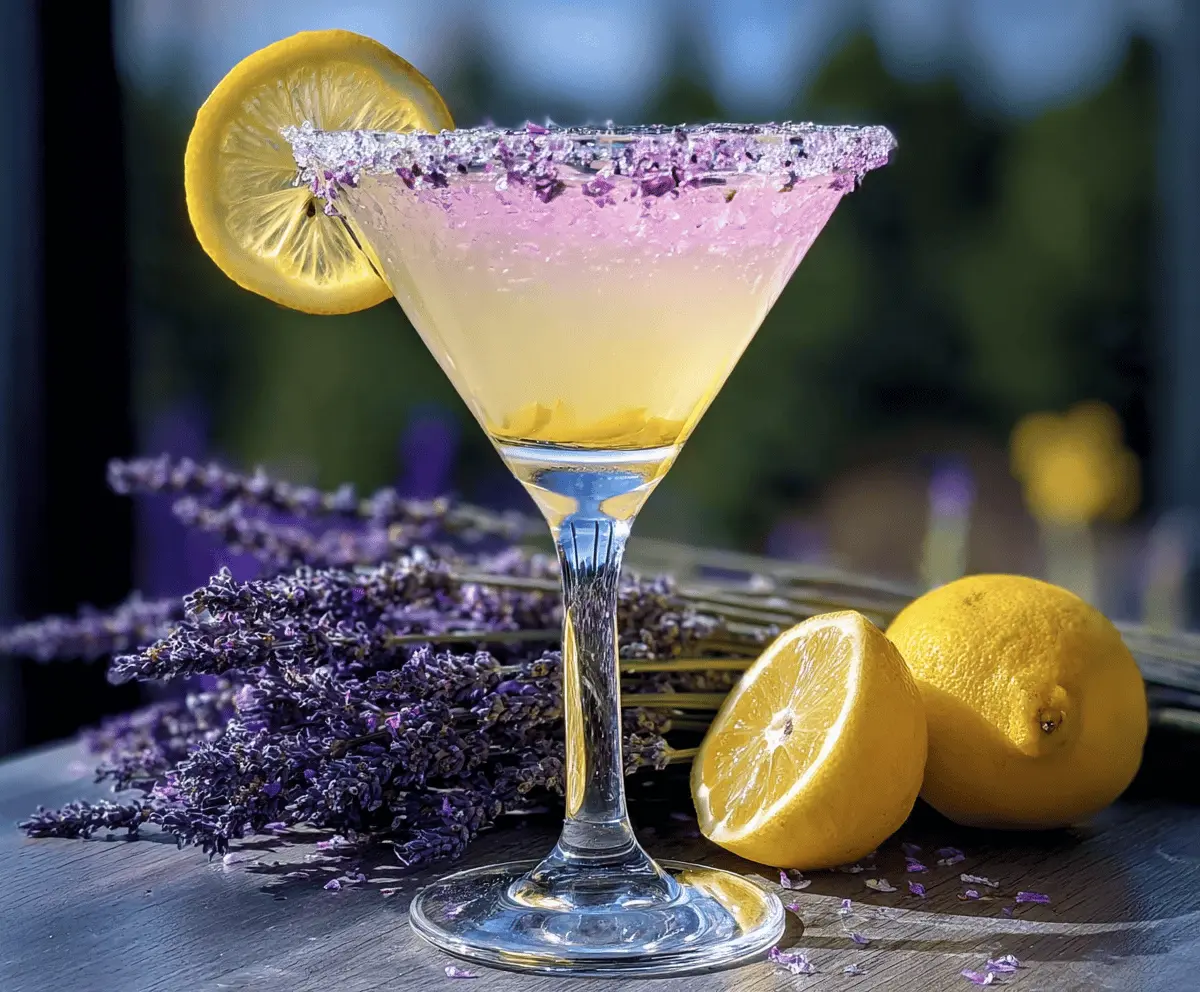 Easy Lavender Lemon Drop Martini Recipe