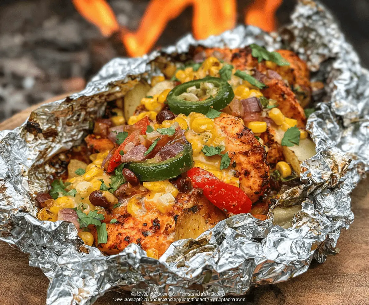 Easy Santa Fe Chicken Foil Packets Recipe