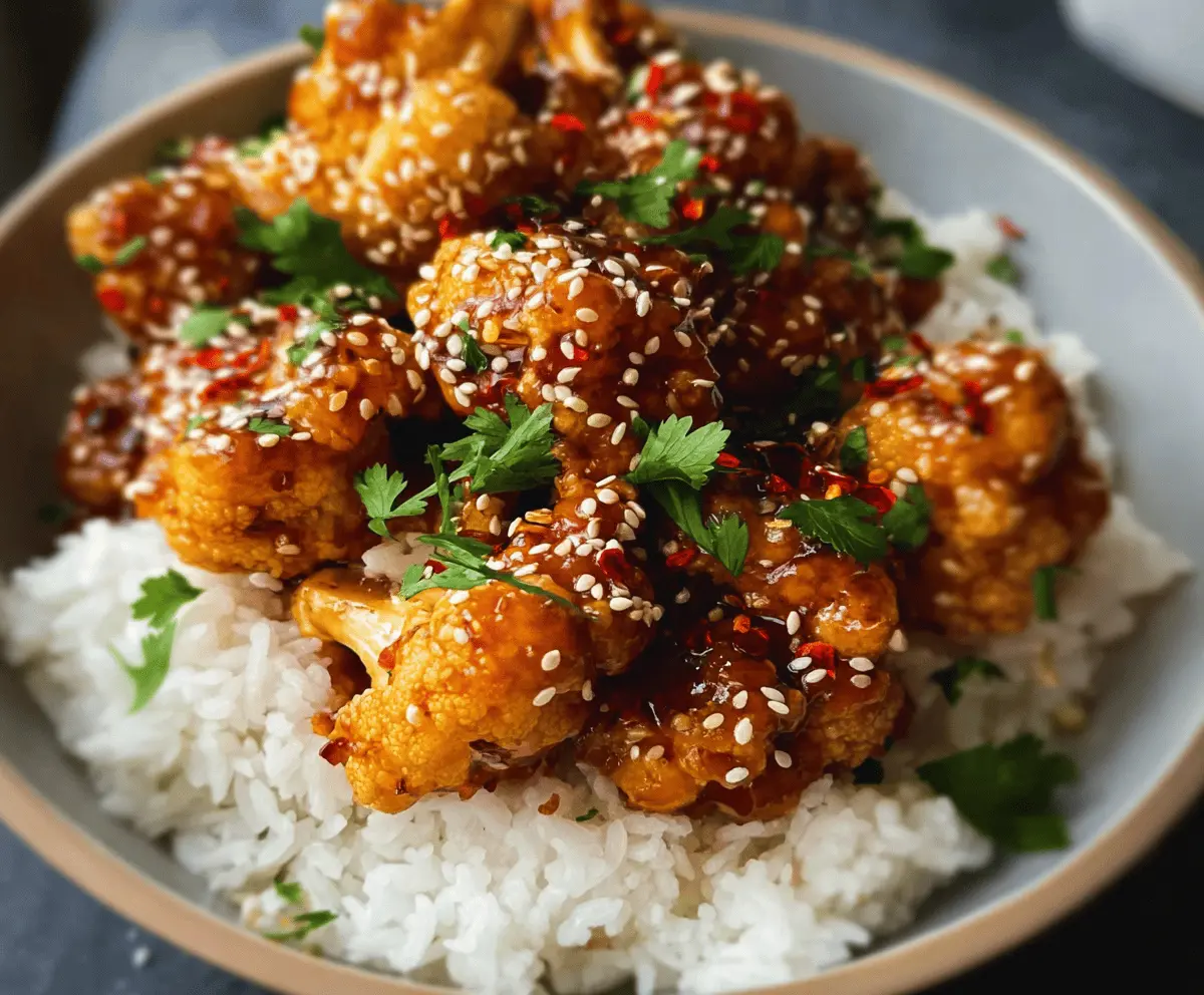 Easy Sticky Sesame Cauliflower Recipe