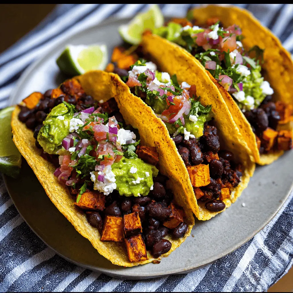 Easy Black Bean Sweet Potato Tacos Recipe