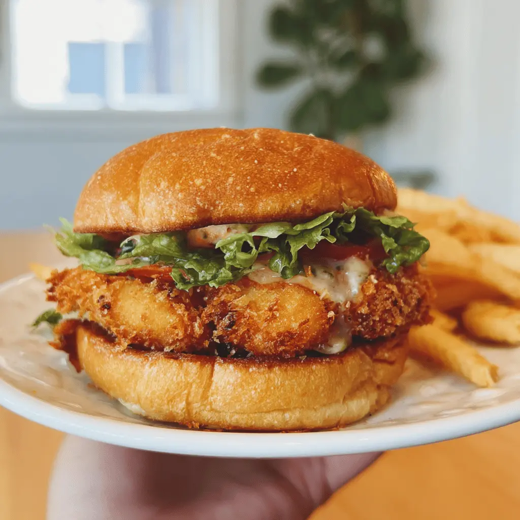 Crispy Fried Shrimp Burger Recipe for Dinner