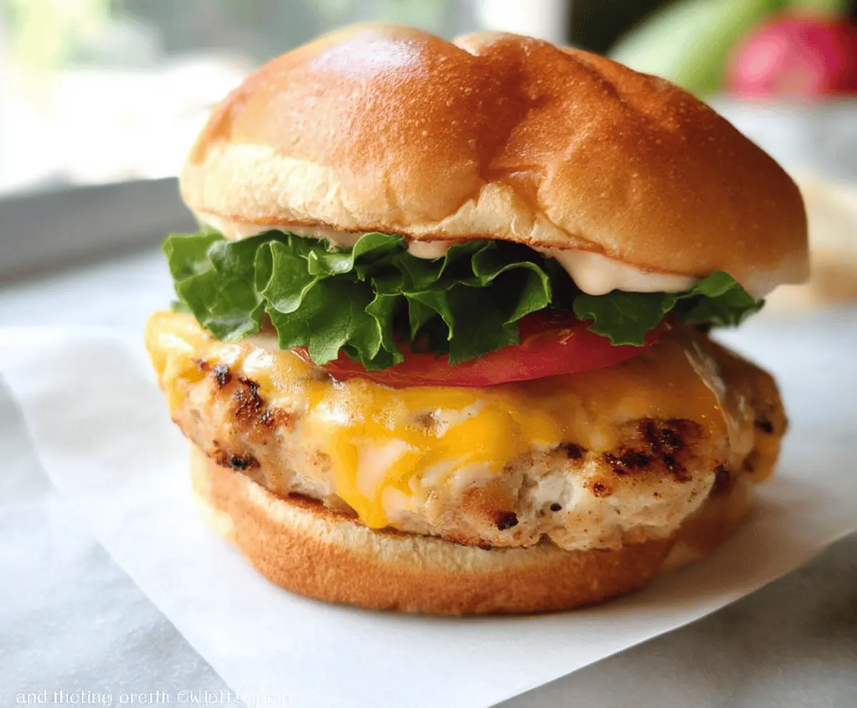 Easy Cheddar Ranch Chicken Burgers Recipe