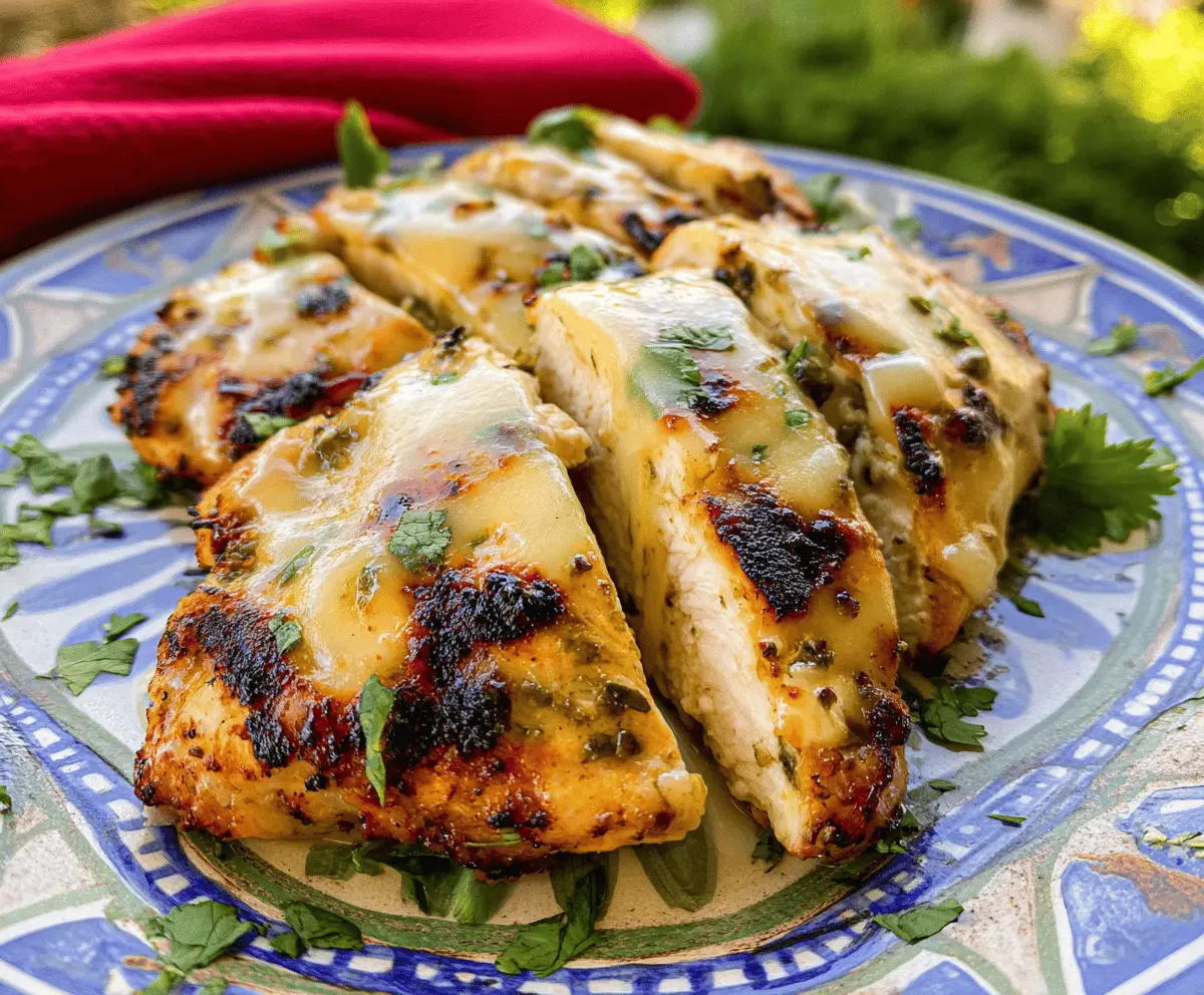 Cheesy Grilled Salsa Verde Chicken Recipe