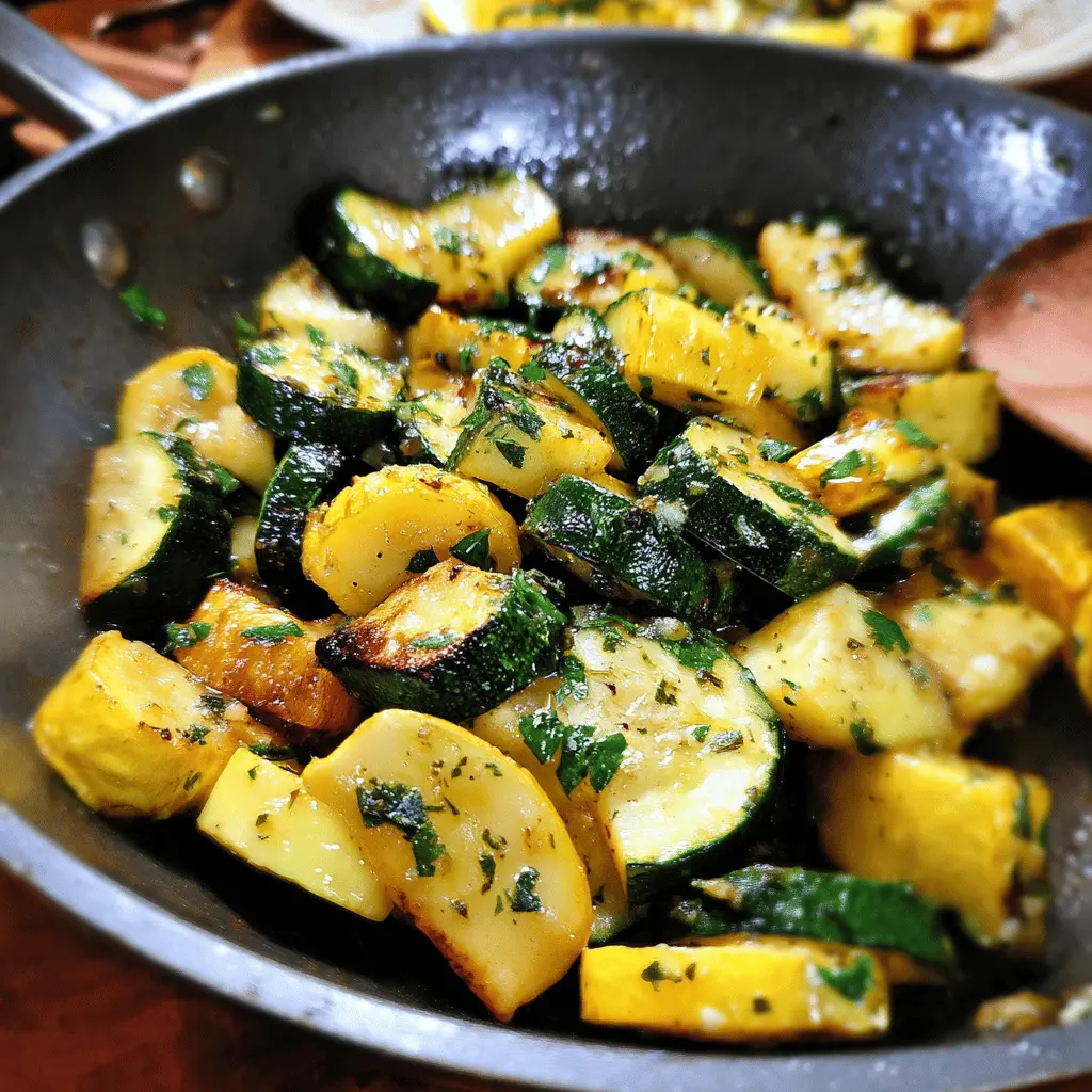 Easy Low Carb Garlic Butter Zucchini and Squash