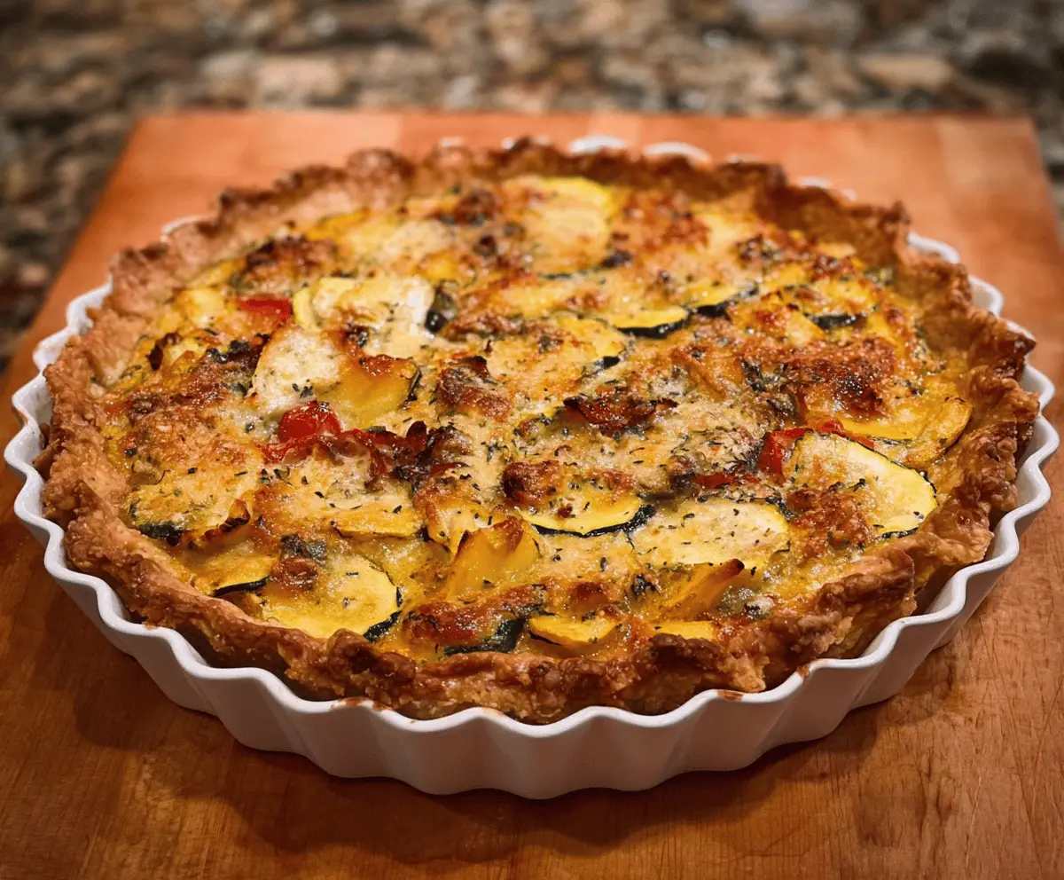 Easy Savory Summer Squash Pie Recipe