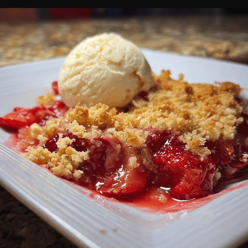 Easy Strawberry Peach Crisp Recipe