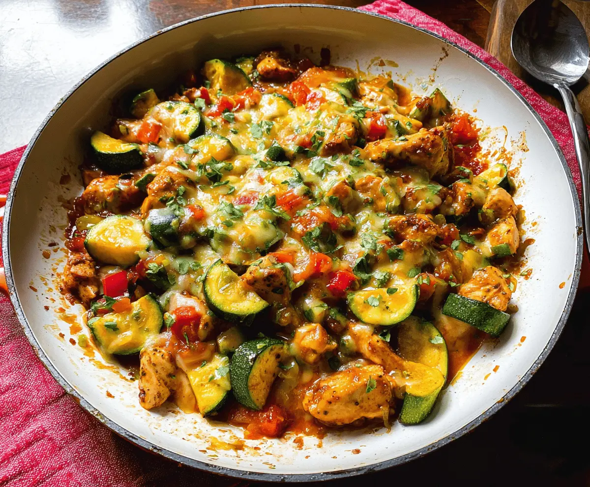 Easy Tex Mex Chicken & Zucchini Skillet
