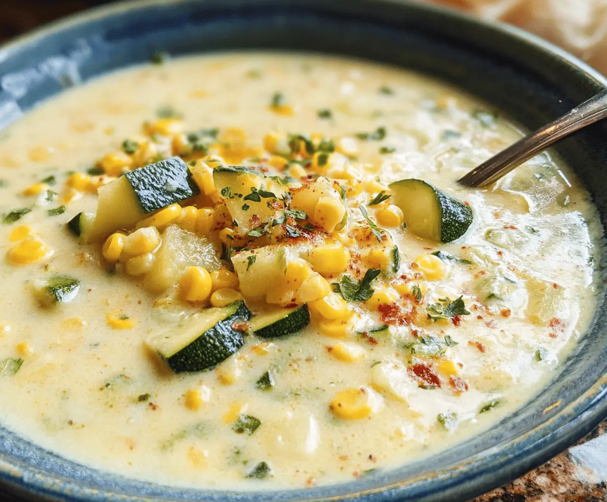 Easy Summer Corn and Zucchini Chowder Recipe
