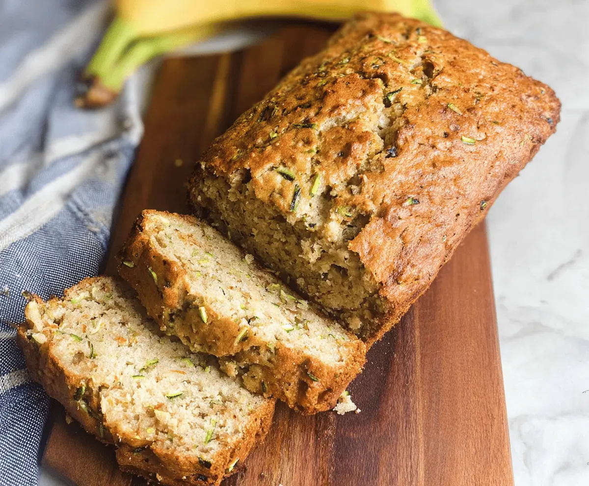 Moist Zucchini Banana Bread Recipe