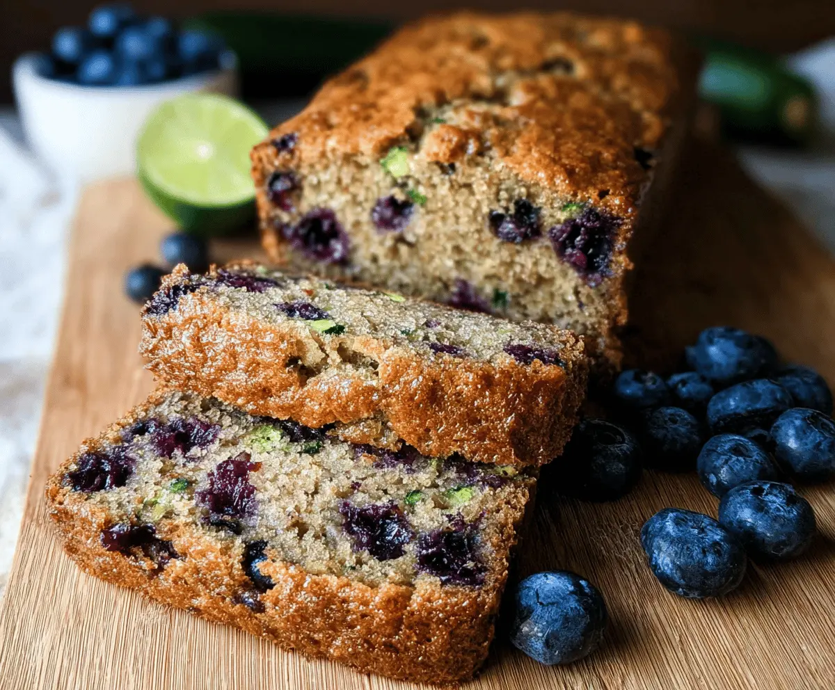 Moist Blueberry Zucchini Bread Recipe