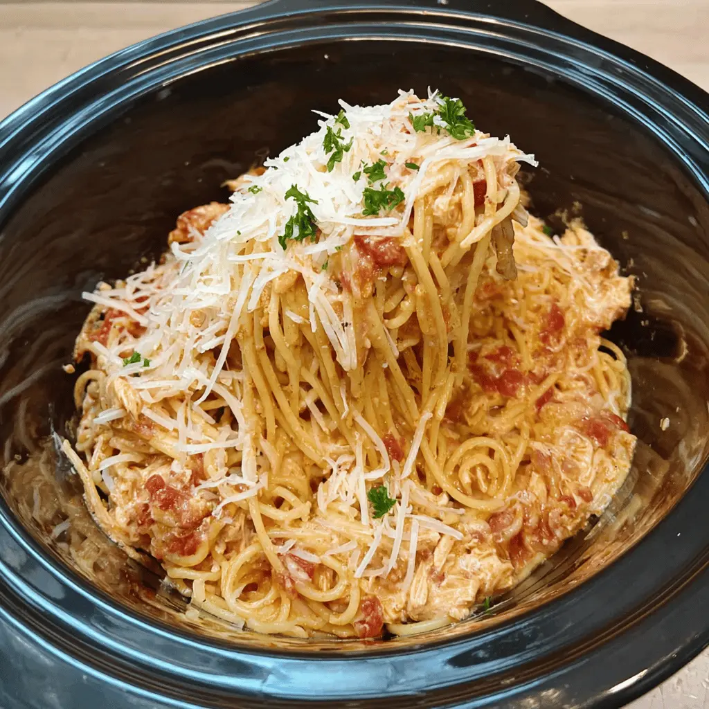 Easy Crockpot Chicken Spaghetti Recipe for Busy Weeknights