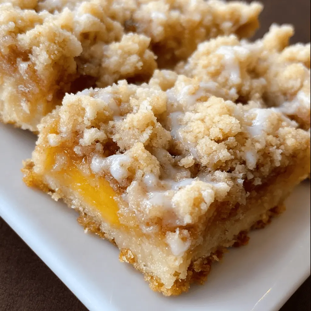 Easy Peach Crumble Bars Recipe