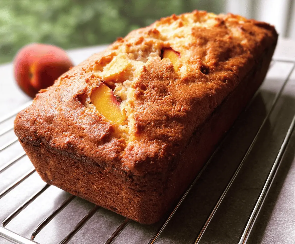 Southern Peach Bread Recipe With Fresh Peaches