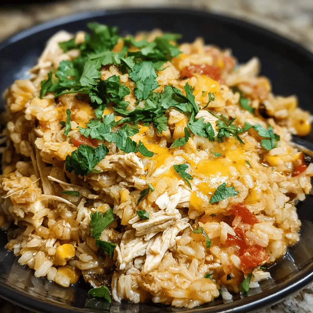Easy Southwest Crock Pot Chicken and Rice Recipe