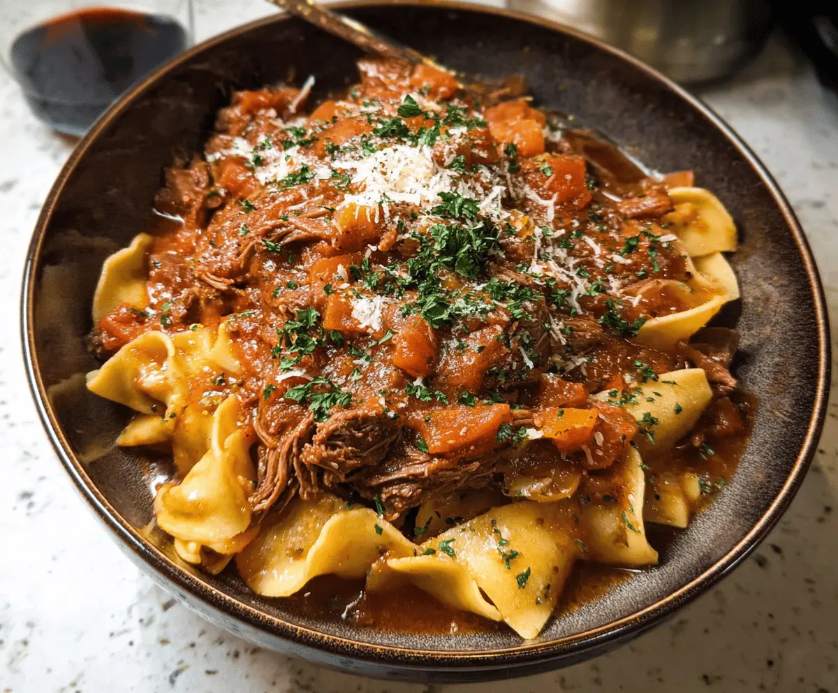 Easy Slow Cooker Beef Ragu Recipe