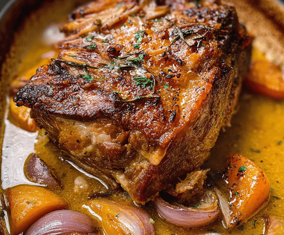 Tender Apple Cider Braised Pork Shoulder Recipe