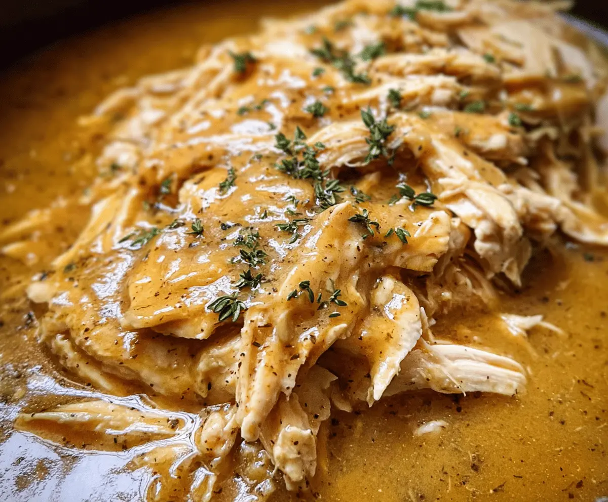 Easy Slow Cooker Chicken and Gravy Recipe