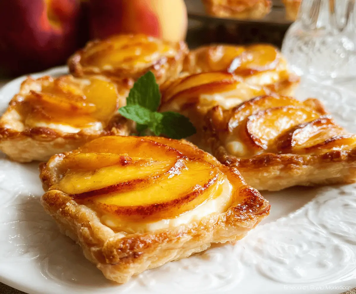 Mini Peach and Cream Cheese Tart Recipe