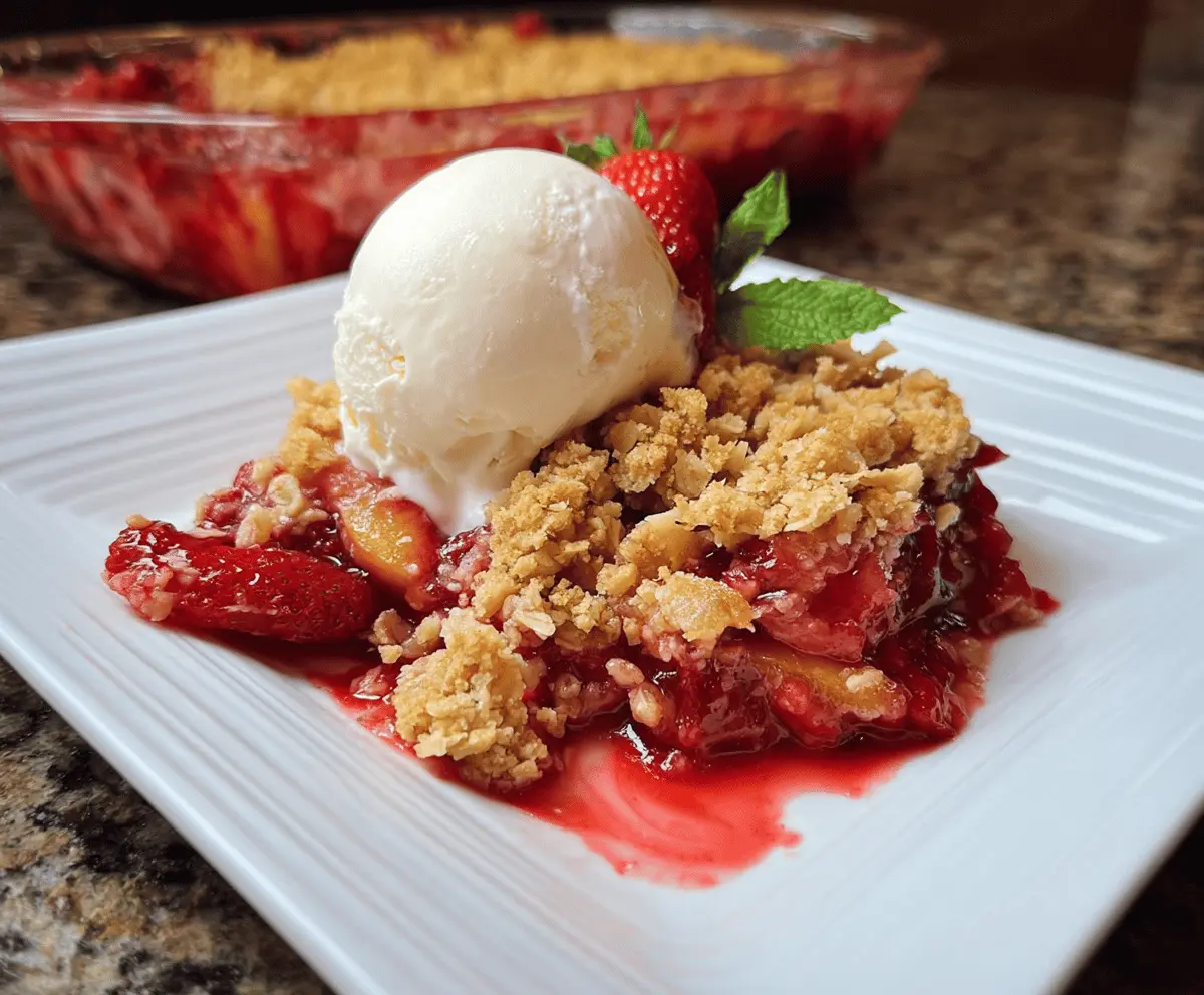 Easy Strawberry Peach Crisp Recipe
